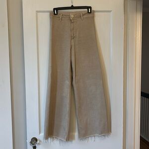 ZARA Marine Wide Leg Khaki Jeans, Size 4